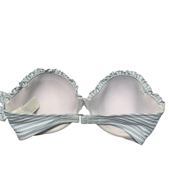 Abercrombie and Fitch Striped Blue and White Women's Bikini Set - Picture 2 of 7